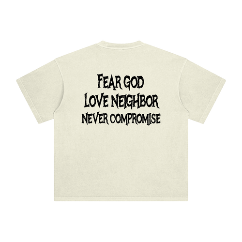Core Values Apricot Enzyme-Washed Heavyweight Tee
