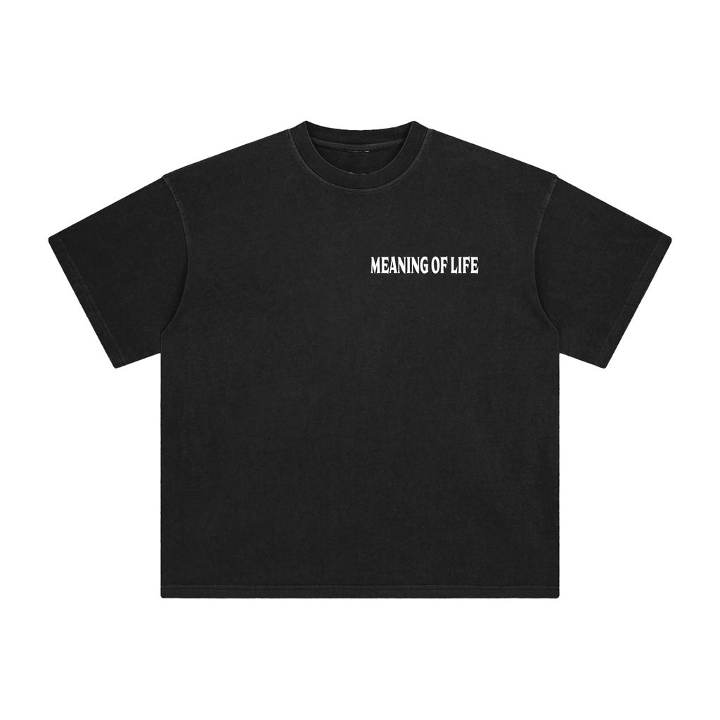 "Duty of Man" Black Enzyme-Washed Heavyweight Tee