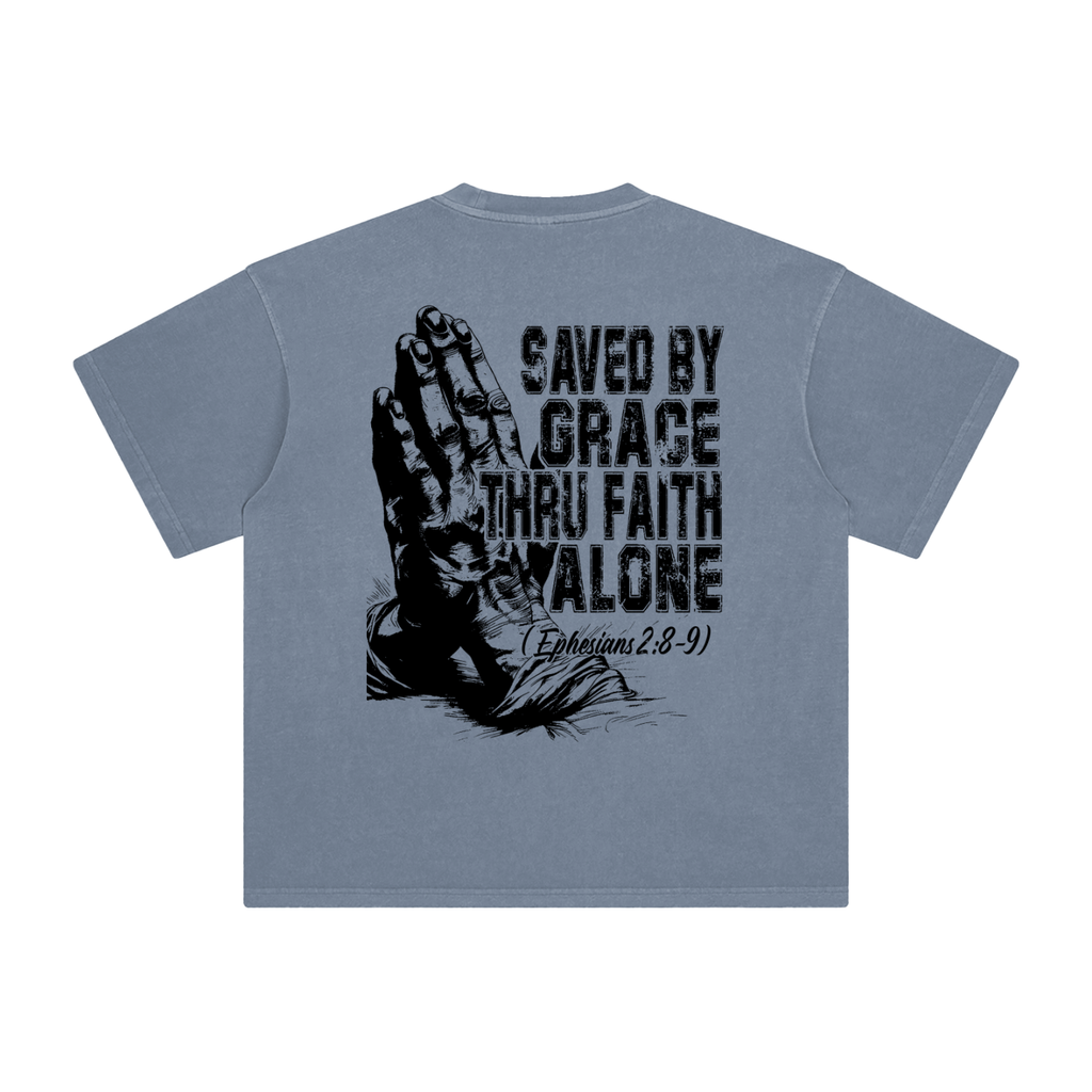 Saved By Grace Enzyme-Washed Heavyweight Tee