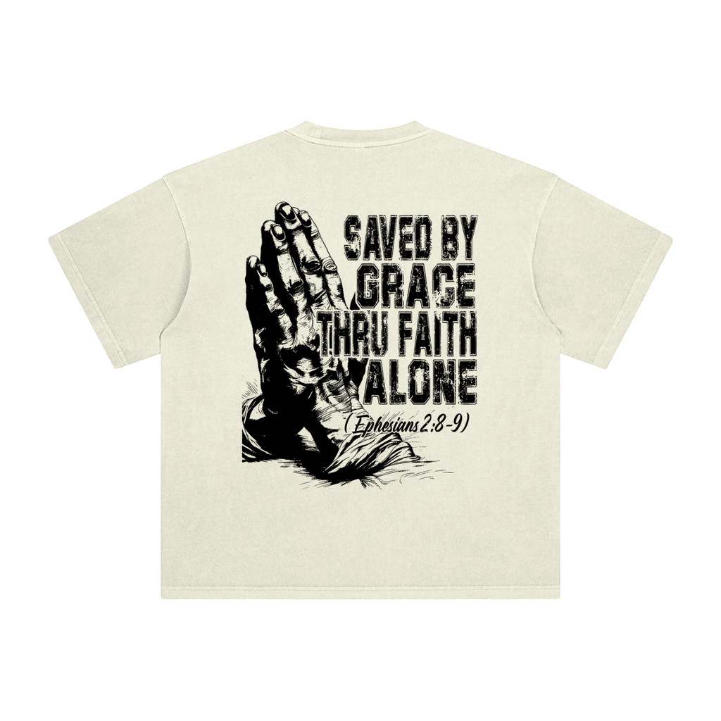Saved By Grace Enzyme-Washed Heavyweight Tee