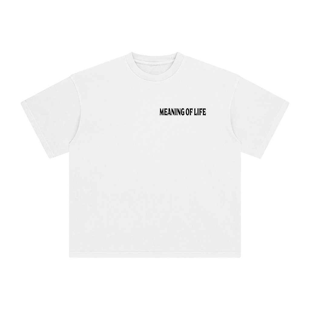 "Duty of Man" White Enzyme-Washed Heavyweight Tee