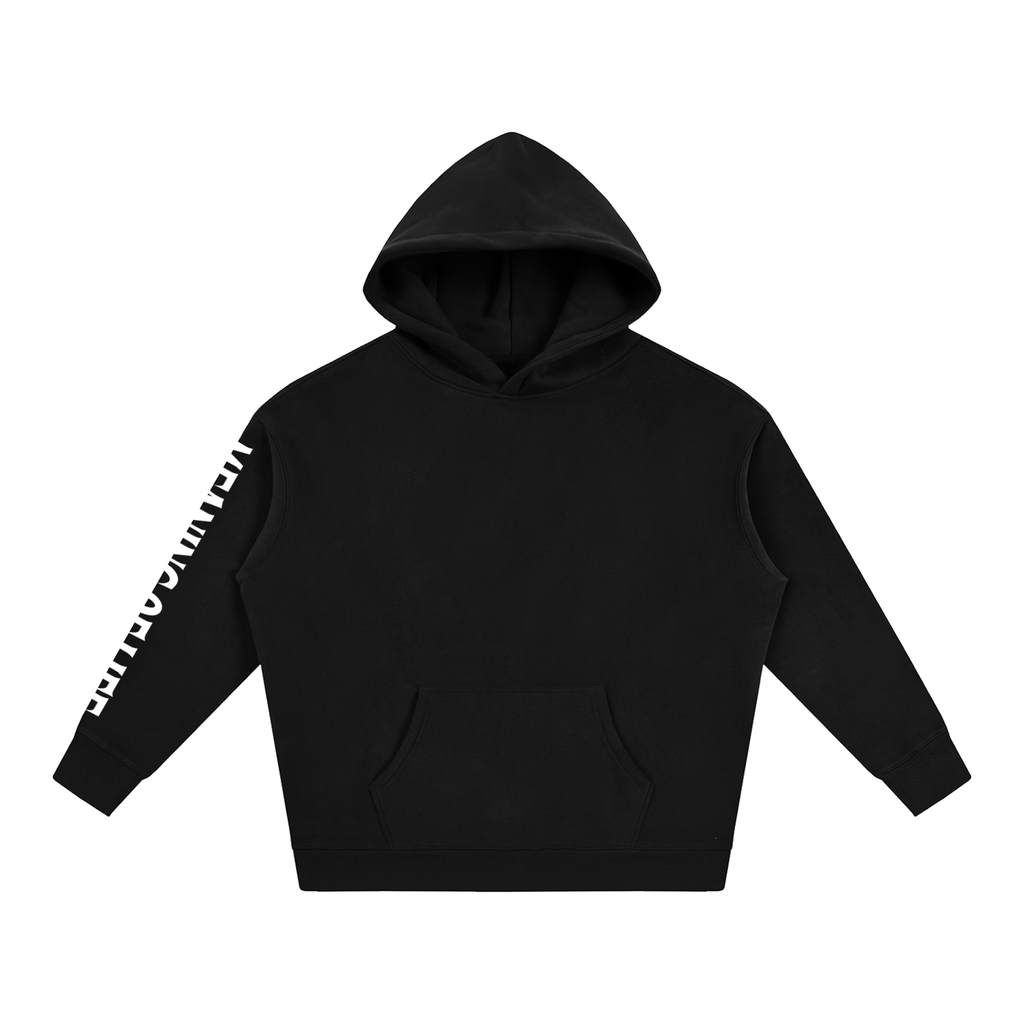 "Duty of Man" Black Oversized Fleeced Hoodie